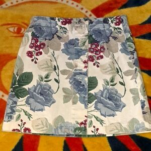 Vintage Bongo Floral button-up wrap skirt sz 12